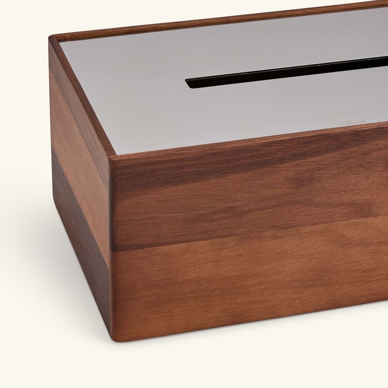 Uni Tissue Box Walnut christofle uni tissue box walnut