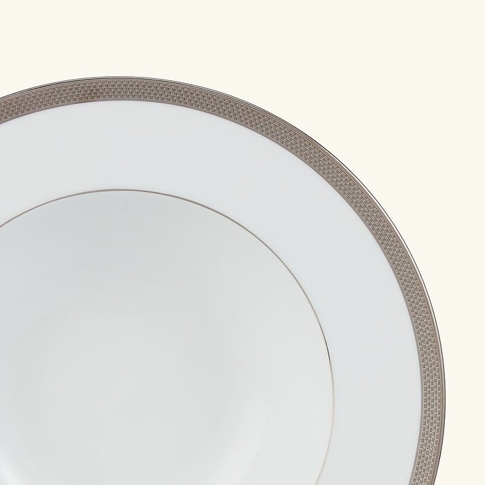 bernardaud maille platine soup plate white 22cm
