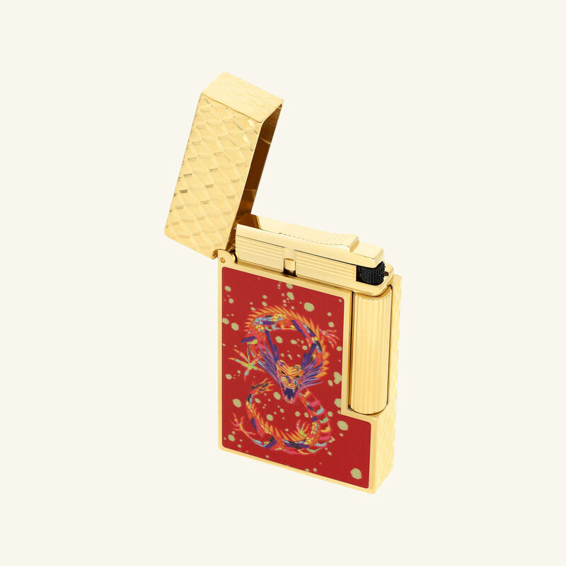 Ligne 2 Year Of The Dragon Lighter Red st dupont ligne 2 year of the dragon lighter red
