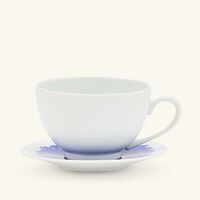 bernardaud in bloom salad plate round blue 21cm set of 6