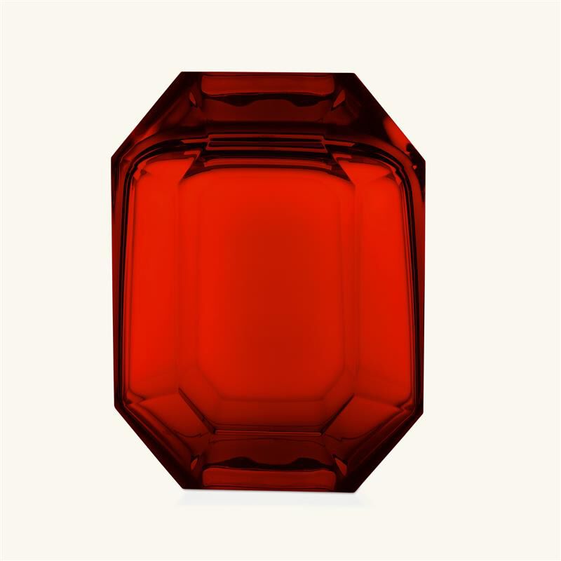 Octogone Vase Small Red baccarat octogone vase small red