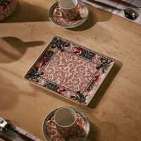 bernardaud braquenie serving platter square red