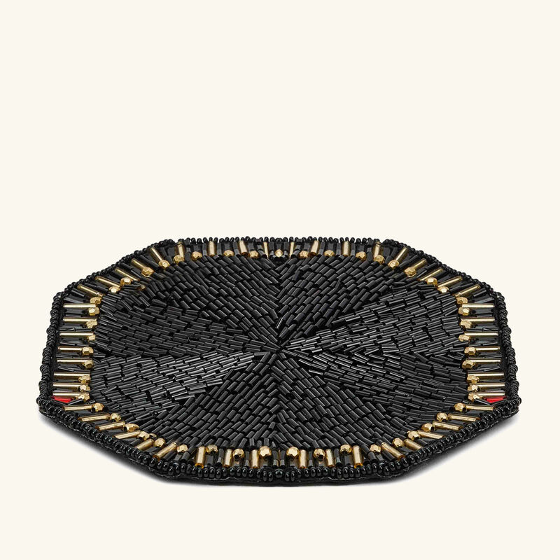 Louxor Coaster Black Set Of 4 kim seybert louxor coaster black set of 4