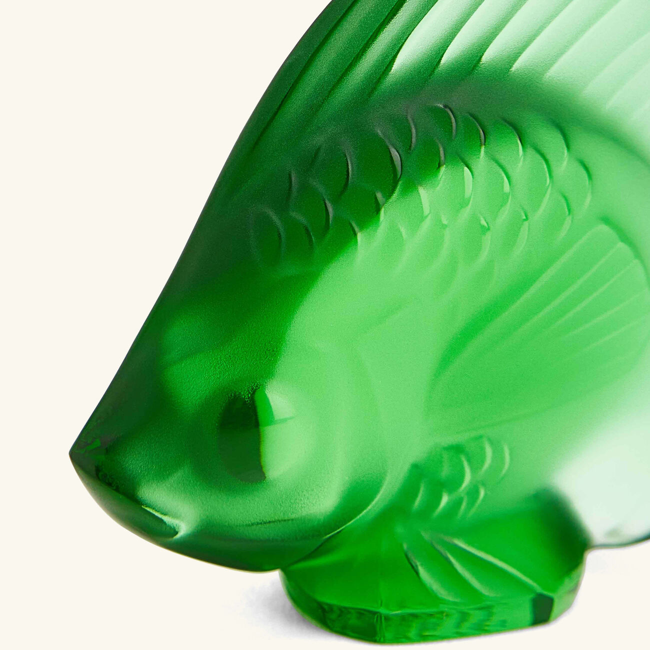 lalique fish figurine small green