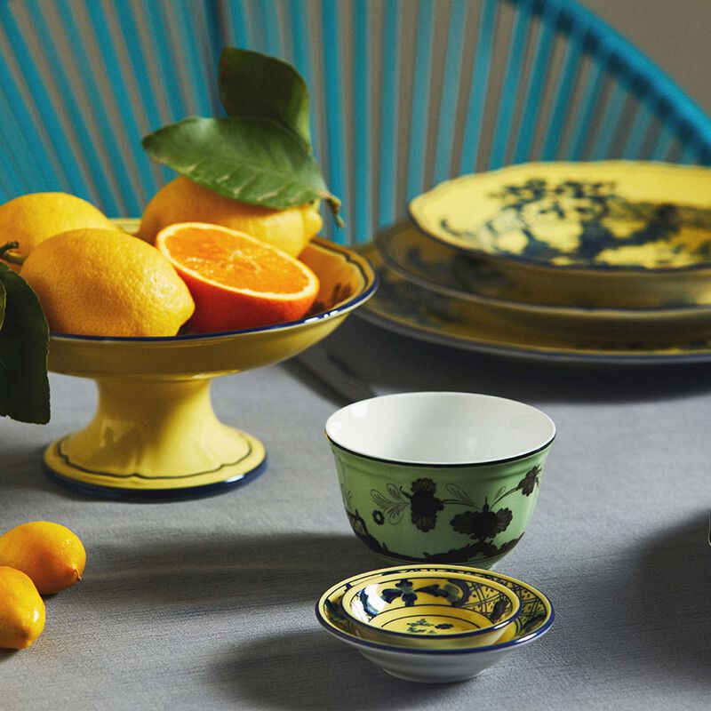 ginori 1735 oriente italiano fruit stand yellow
