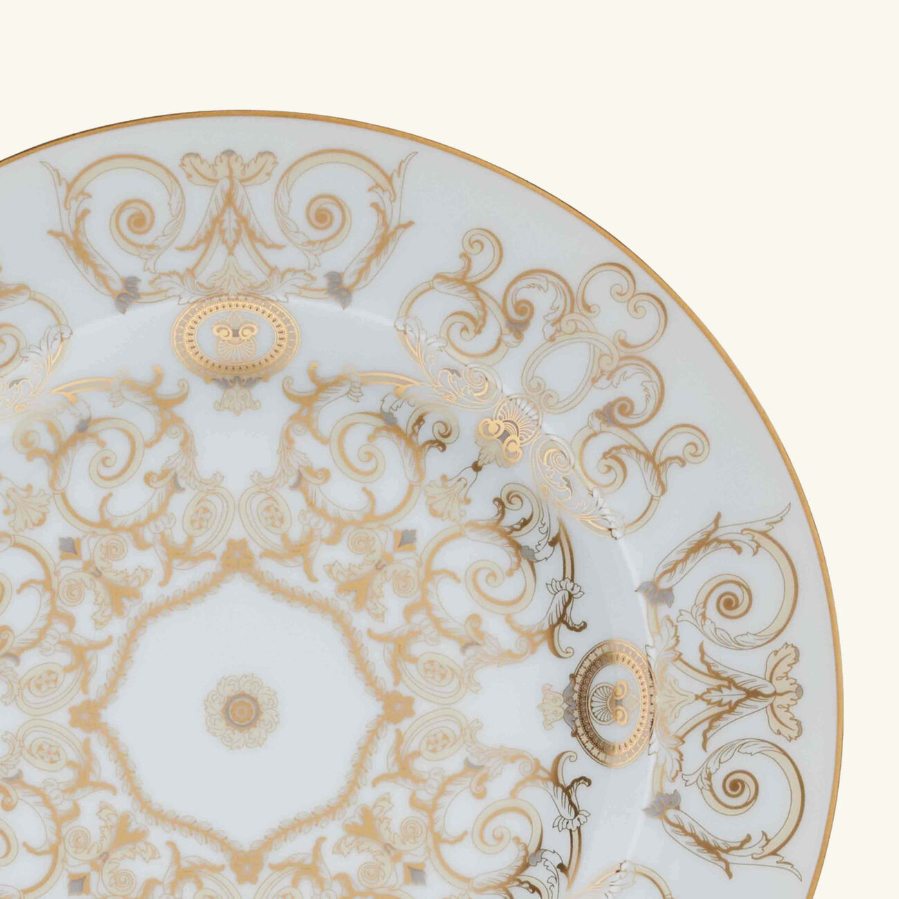 versace medusa gala dinner plate round white 18cm