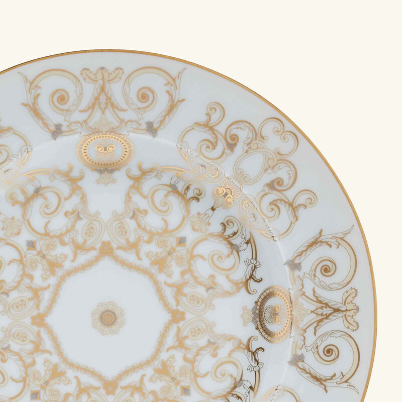 versace medusa gala dinner plate round white 18cm