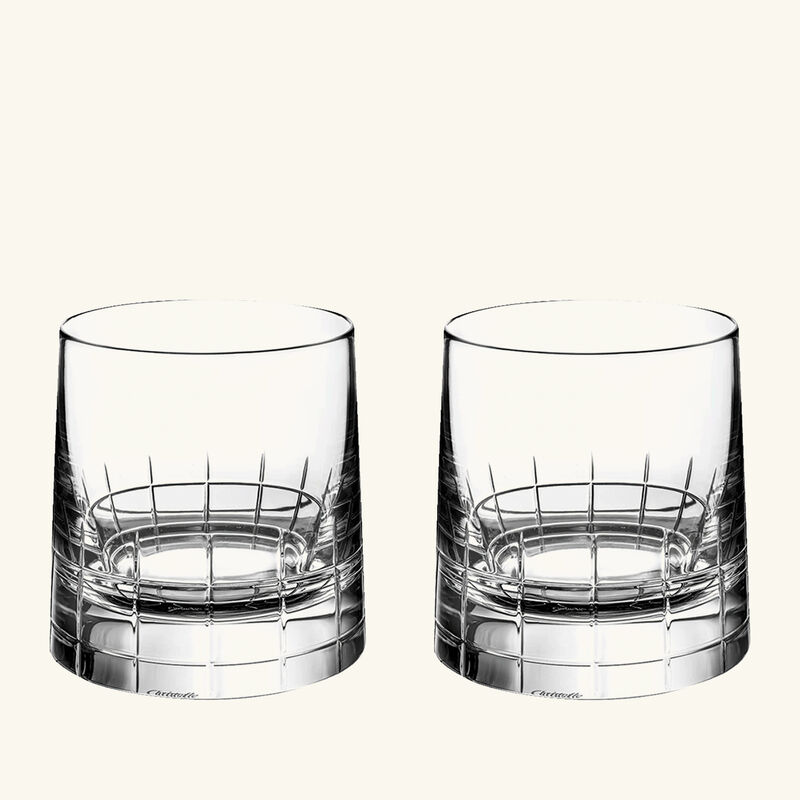 Graphik Set Of 2 Old-Fashioned Glasses christofle graphik set of 2 old fashioned glasses