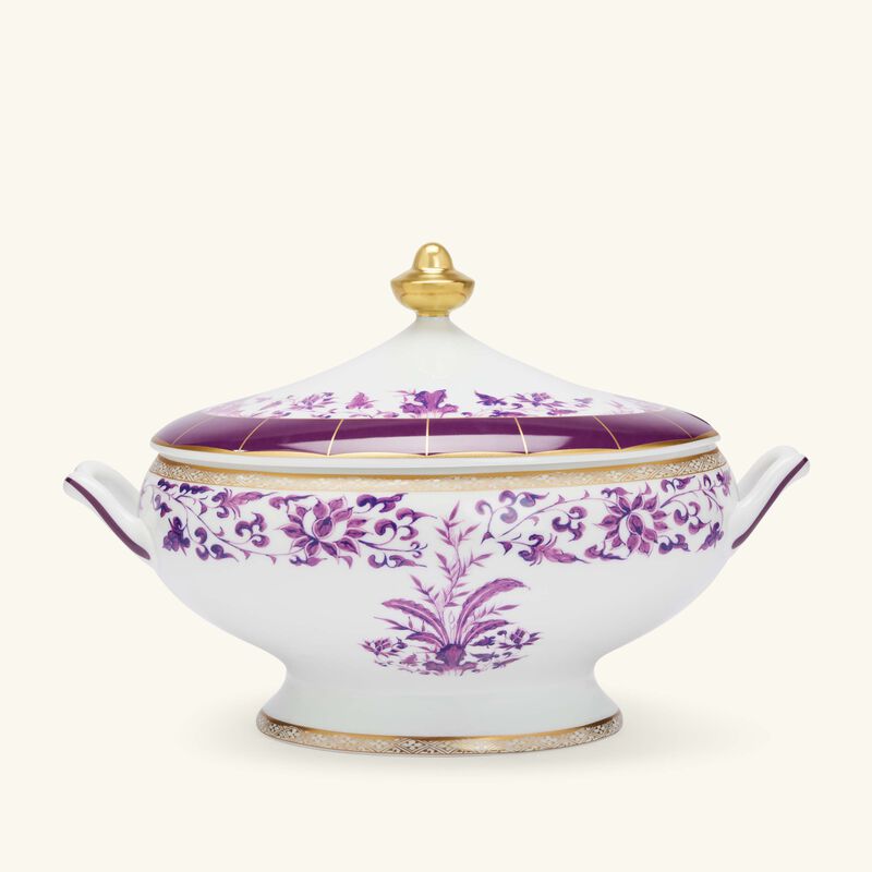 bernardaud prunus soup tureen purple