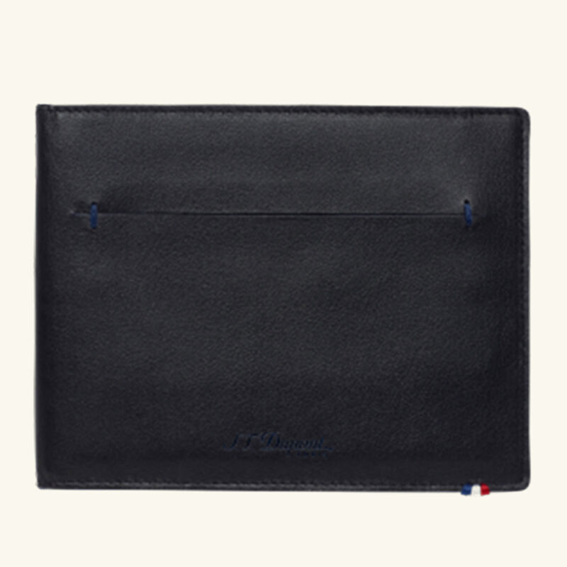 Line D Slim Wallet Blue st dupont line d slim wallet blue