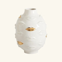 jonathan adler gilded gala round vase medium white
