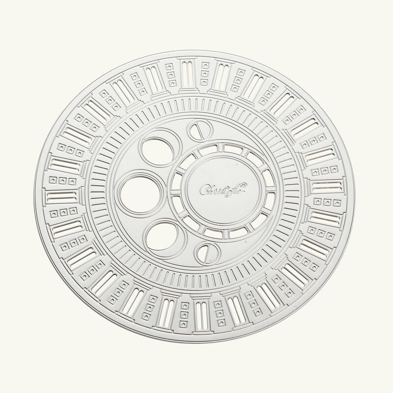 christofle r ve cosmique coaster silver plated set of 2