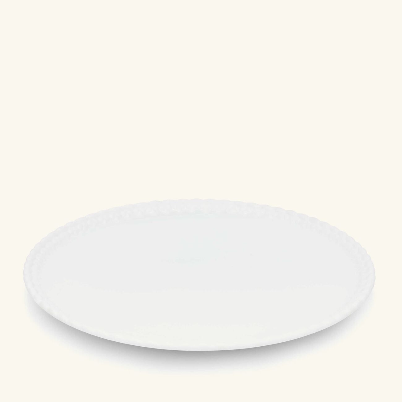 christofle babylone dinner plate round white 27cm
