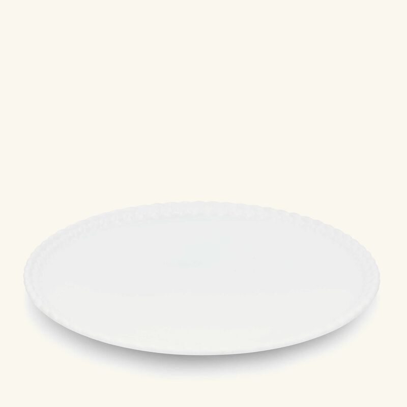 christofle babylone dinner plate round white 27cm