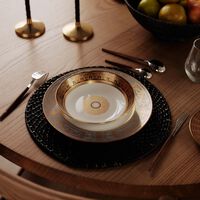 bernardaud eventail soup plate round gold 19cm