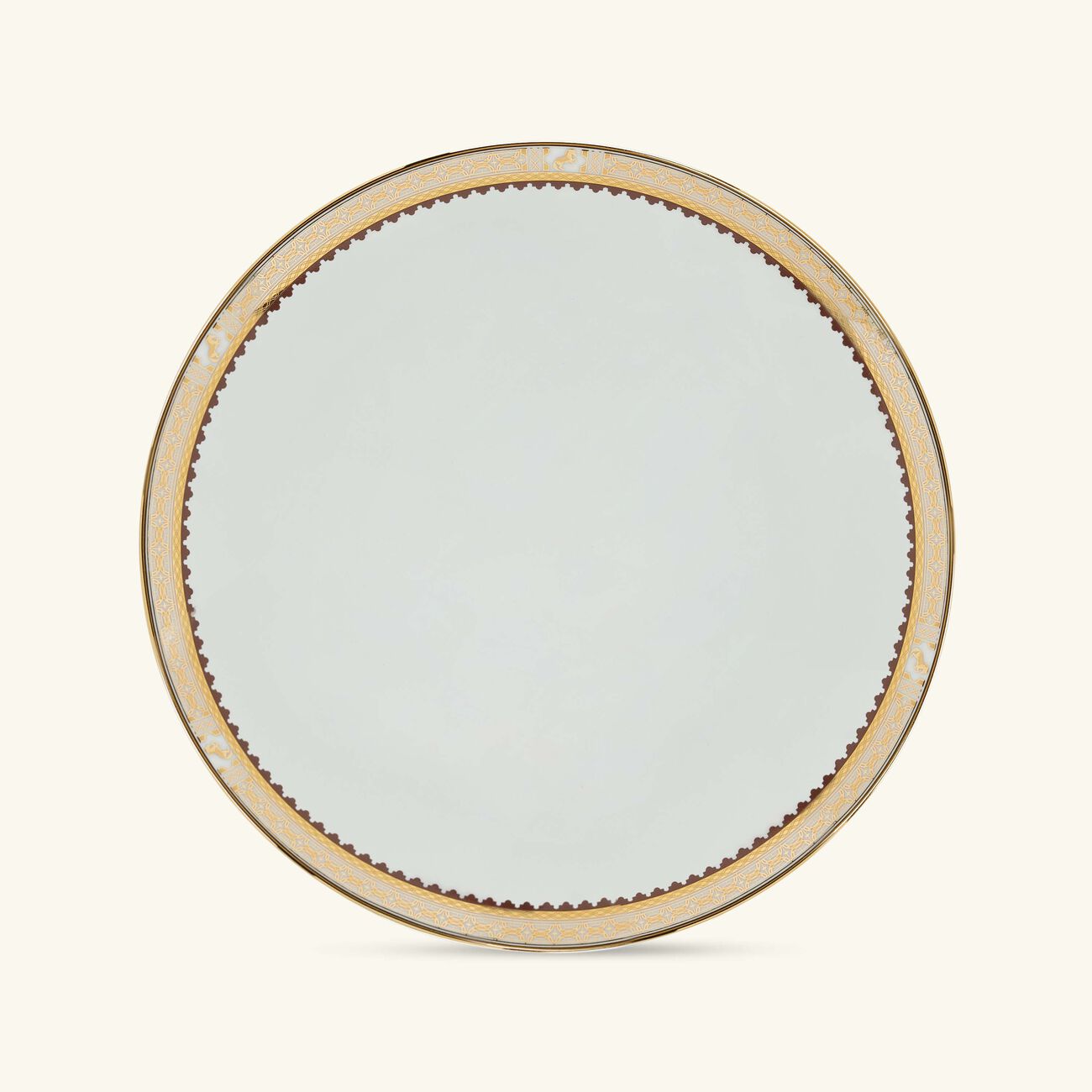 haviland cavalier royal dinner plate round gold 28cm set of 2