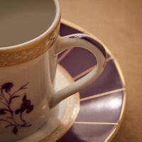 bernardaud coffee cup saucer pink set of 2