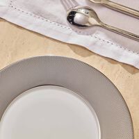 Maille Platine Rim Plate Silver 21cm bernardaud maille platine rim plate silver 21cm