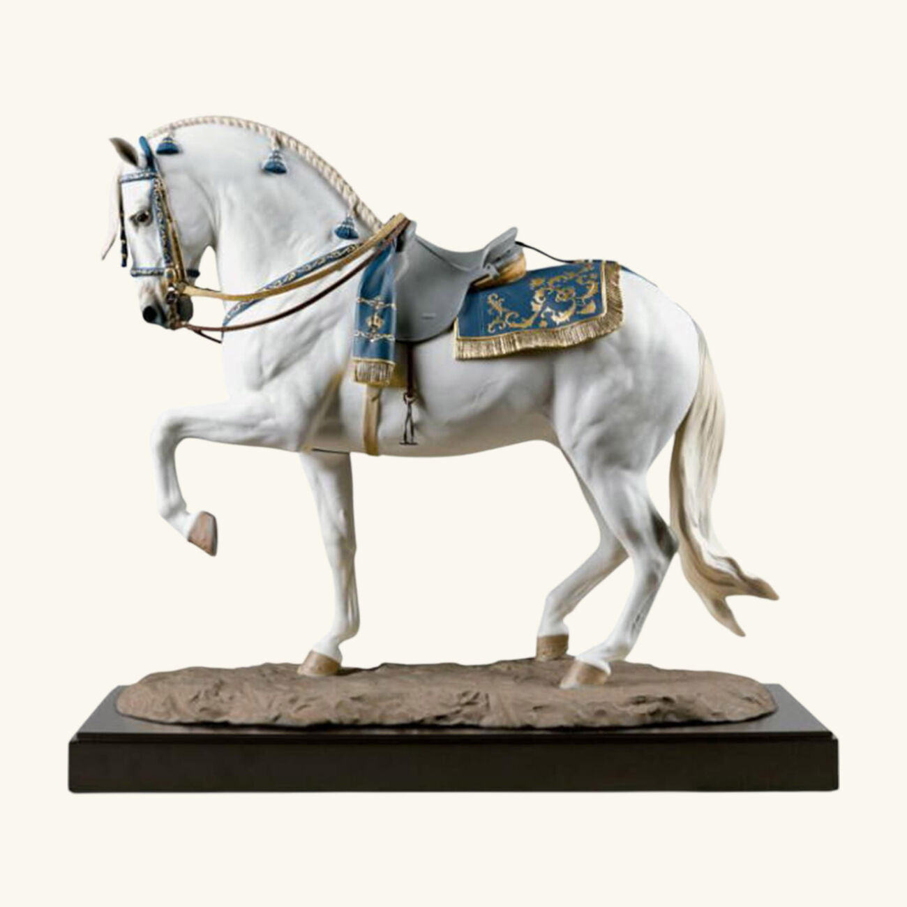 lladro spanish pure breed horse sculpture large white limited edition