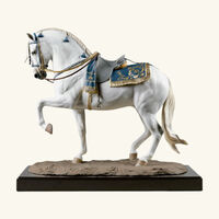 lladro spanish pure breed horse sculpture large white limited edition