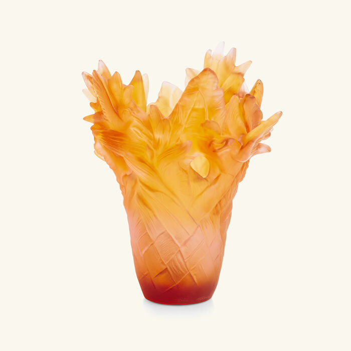 daum tressage paradis vase medium orange