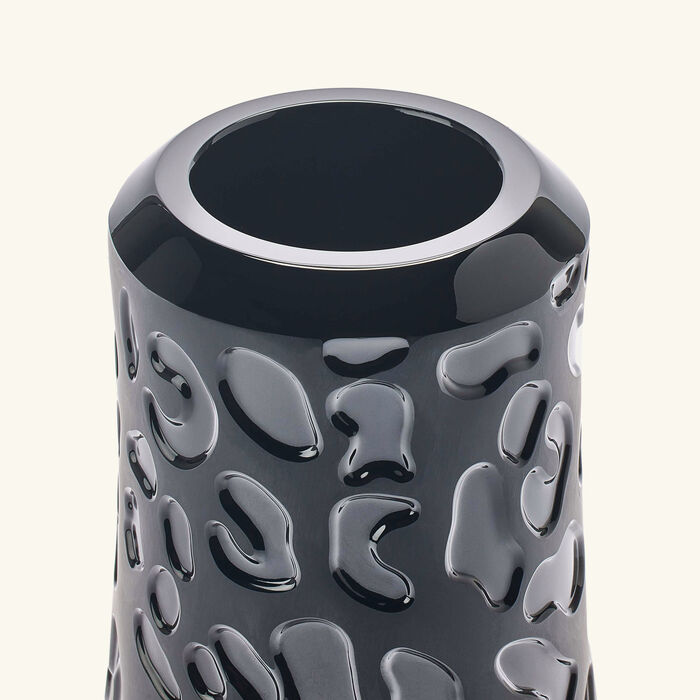 lalique panth re vase small black