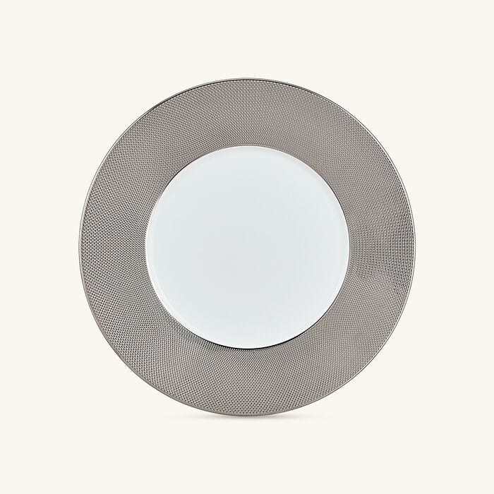 bernardaud maille platine rim plate silver 21cm