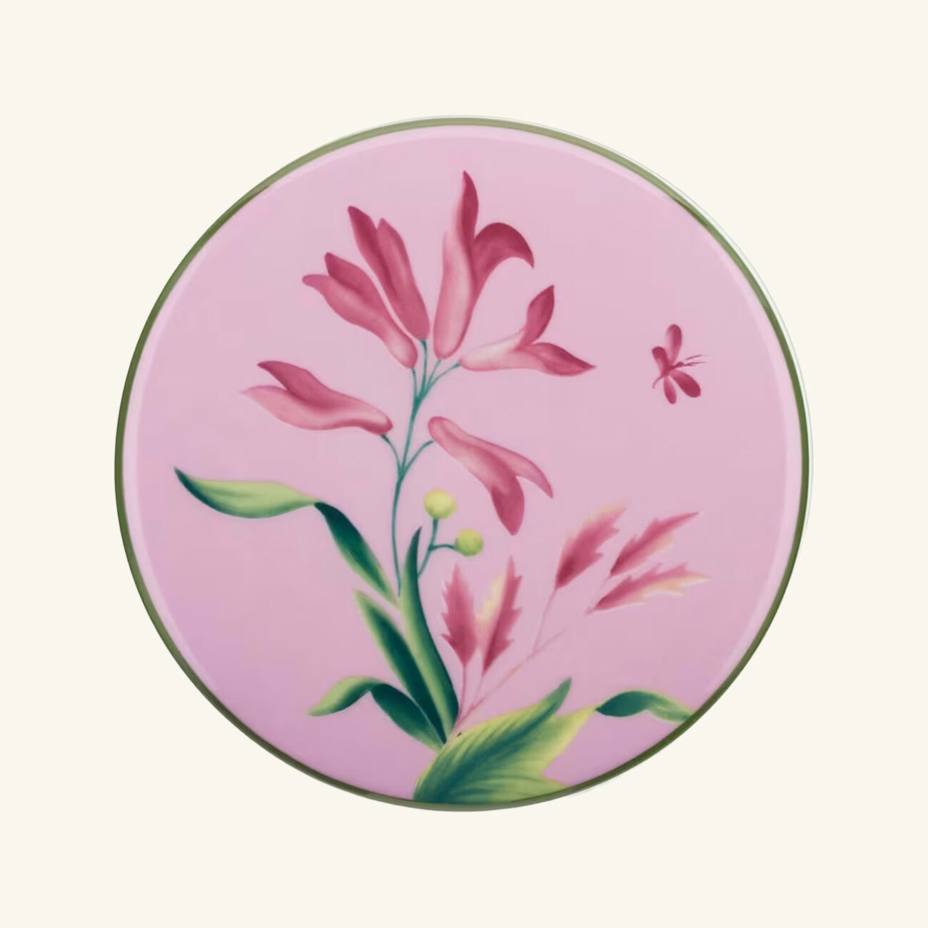 ginori 1752 florenza malva impero round trinket box with cover 13cm pink