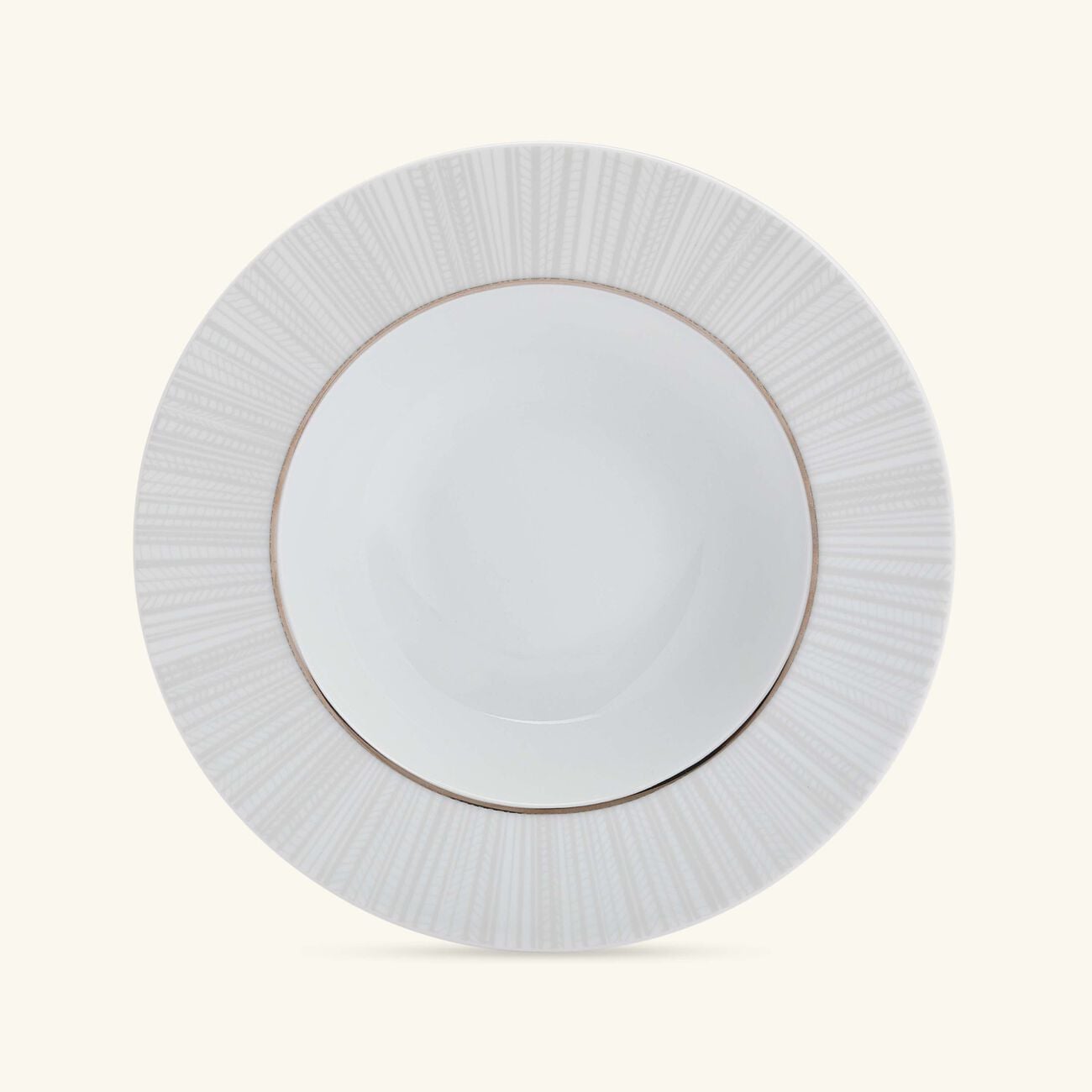 bernardaud silva soup plate round silver 22cm