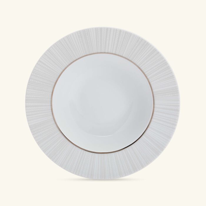 bernardaud silva soup plate round silver 22cm