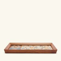 aya the art of living multiple mosques serving tray rectangular large brown