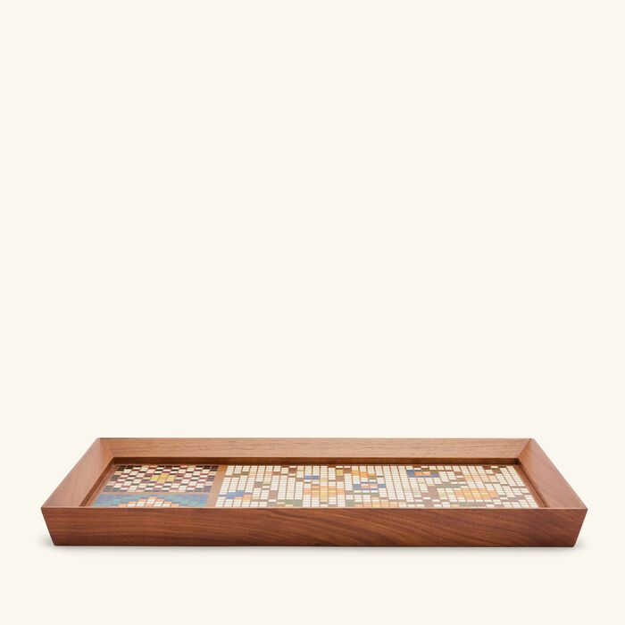 aya the art of living multiple mosques serving tray rectangular large brown