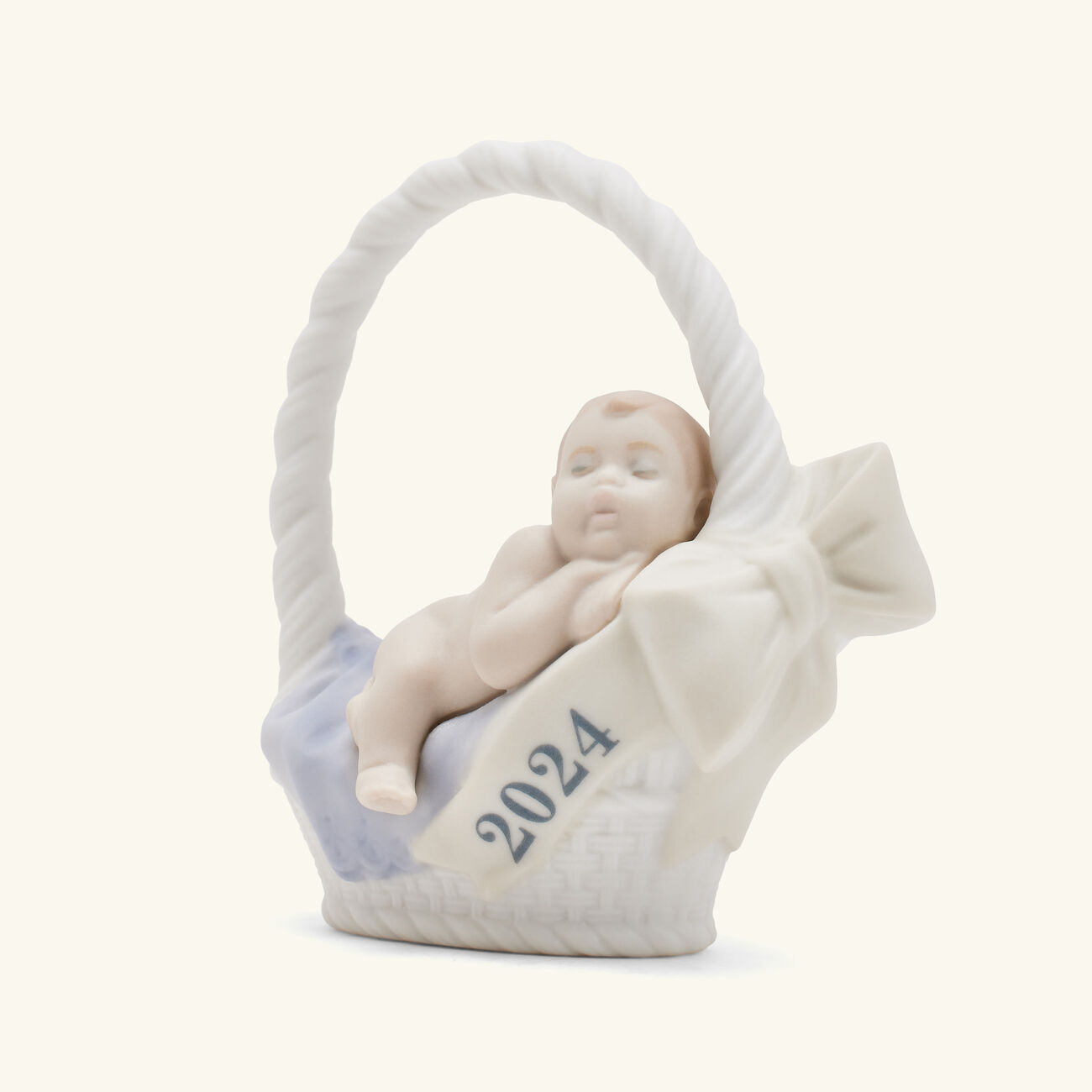 lladro born in 2024 boy figurine small white