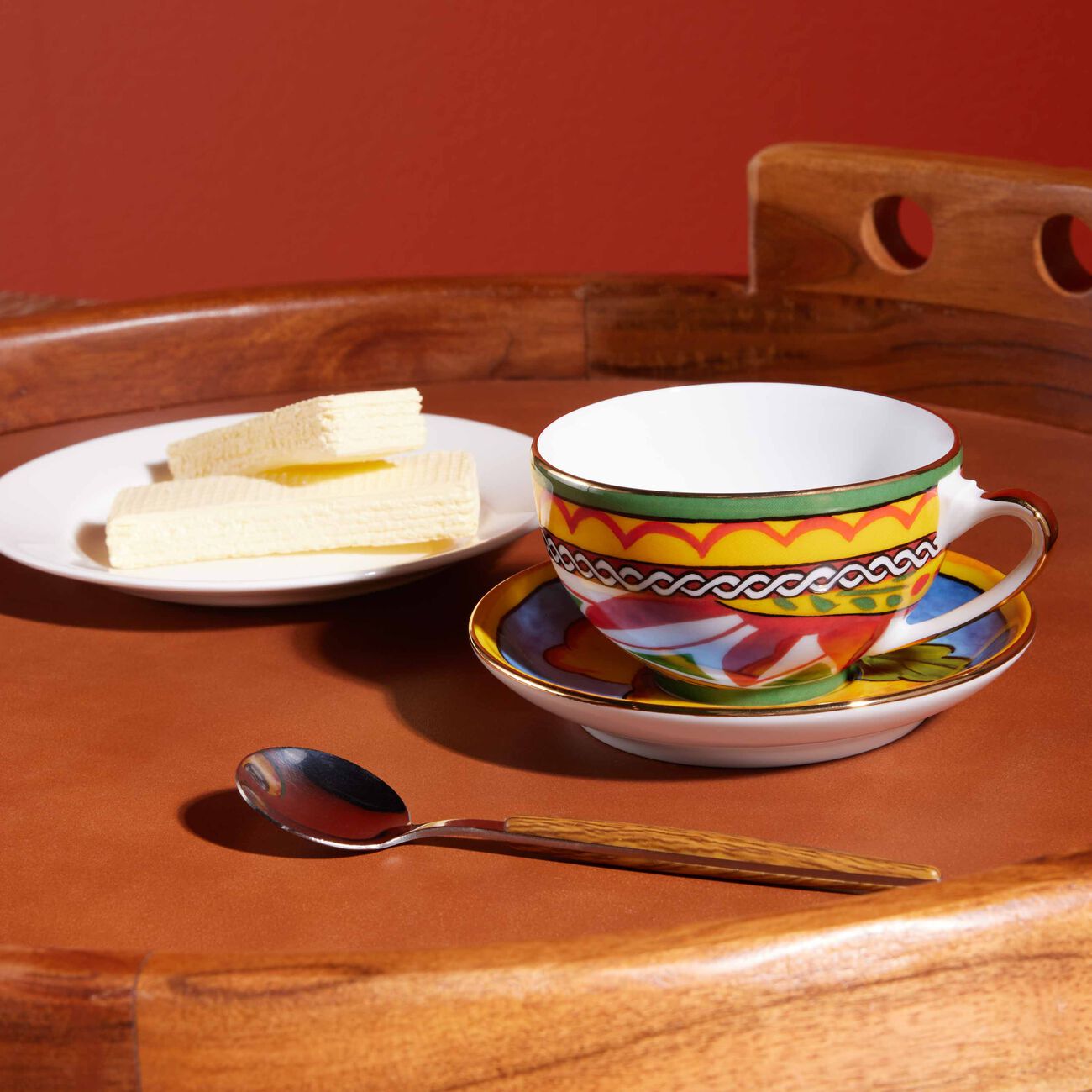 dolce gabbana casa carretto tea set pattern