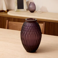 lalique vesper plumes vase medium purple