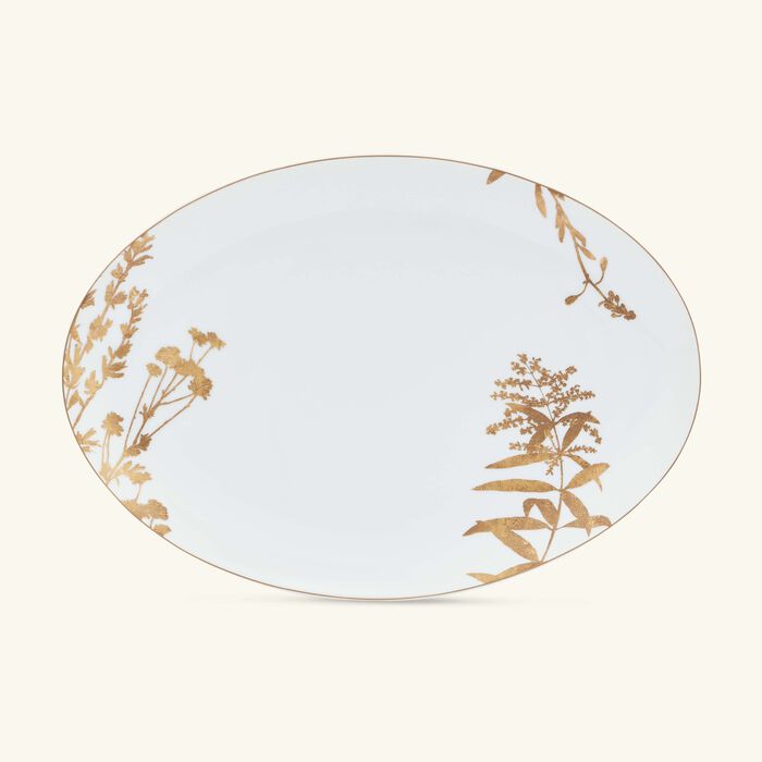 bernardaud v g tal or serving platter oval gold 39cm