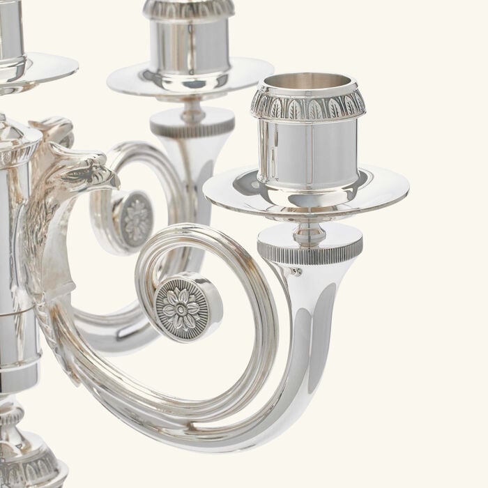 christofle malmaison five light candelabra silver plated