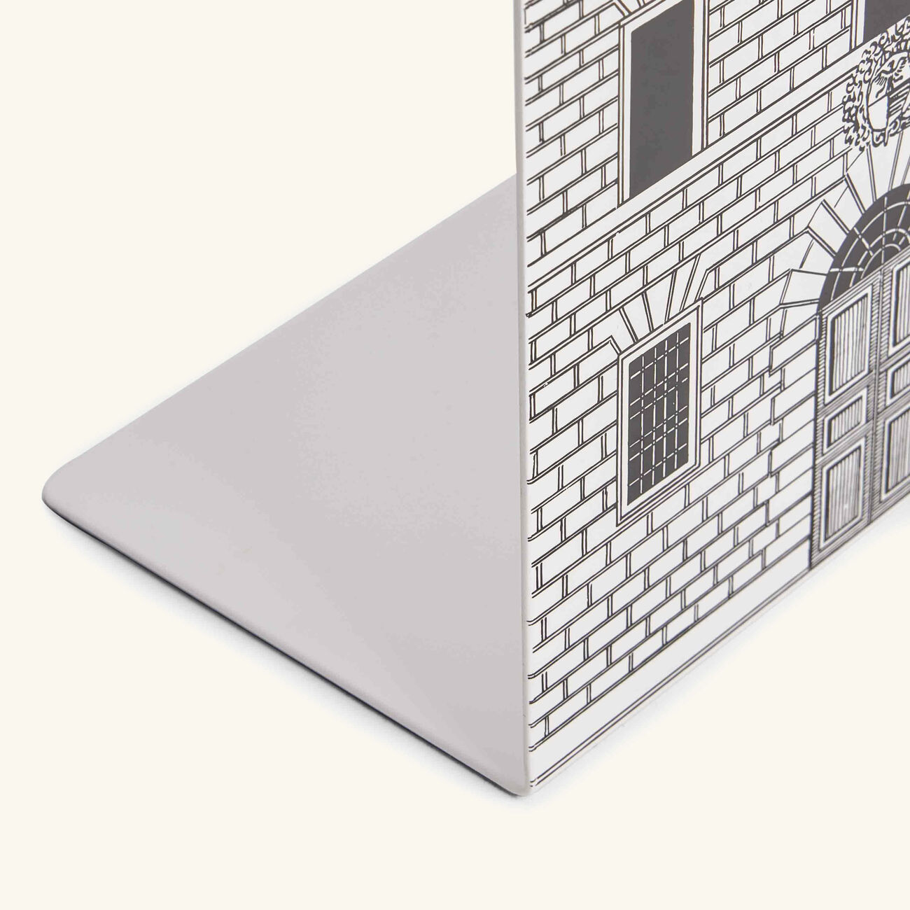fornasetti architettura bookends grey