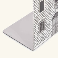 fornasetti architettura bookends grey