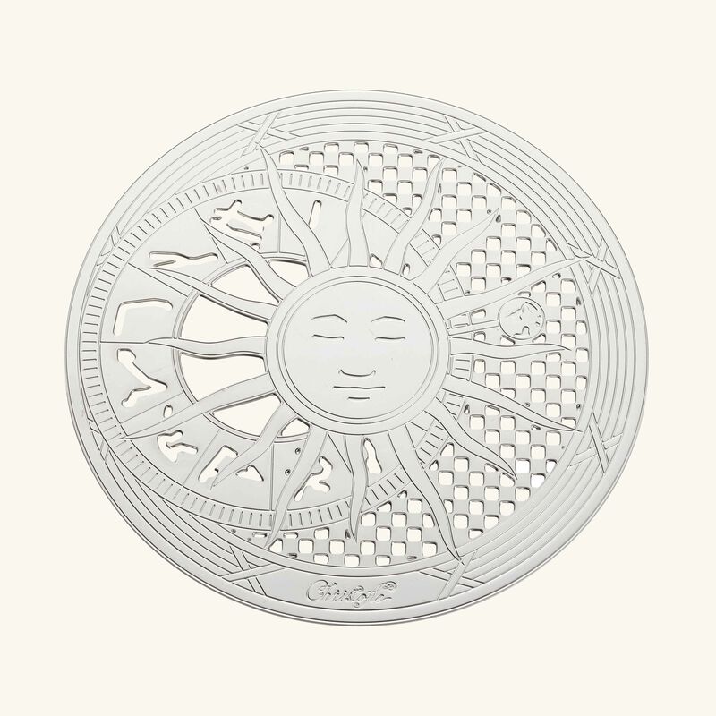 christofle r ve cosmique coaster silver plated set of 2