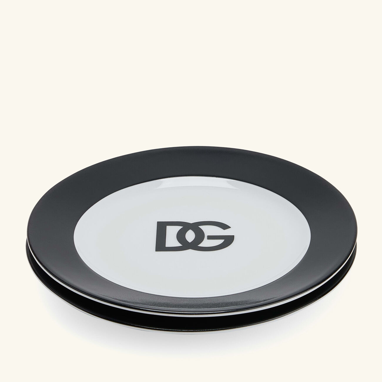 dolce gabbana casa dg logo bread plate round 17cm set of 2