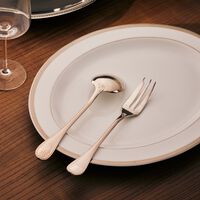 christofle malmaison serving fork silver plated