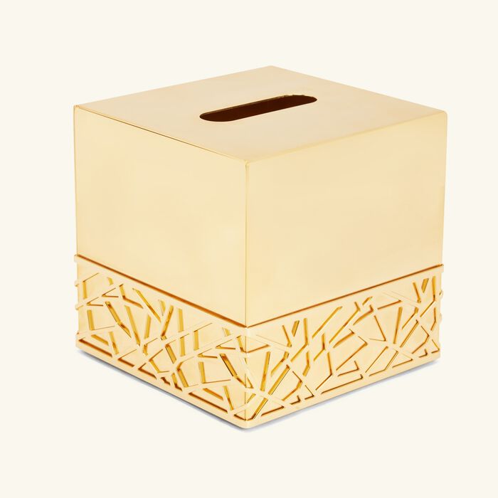 villari hiroito tissue box gold