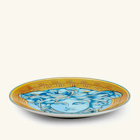 versace medusa amplified blue coin bread butter plate round blue 17cm