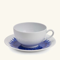 bernardaud in bloom salad plate round blue 21cm set of 6