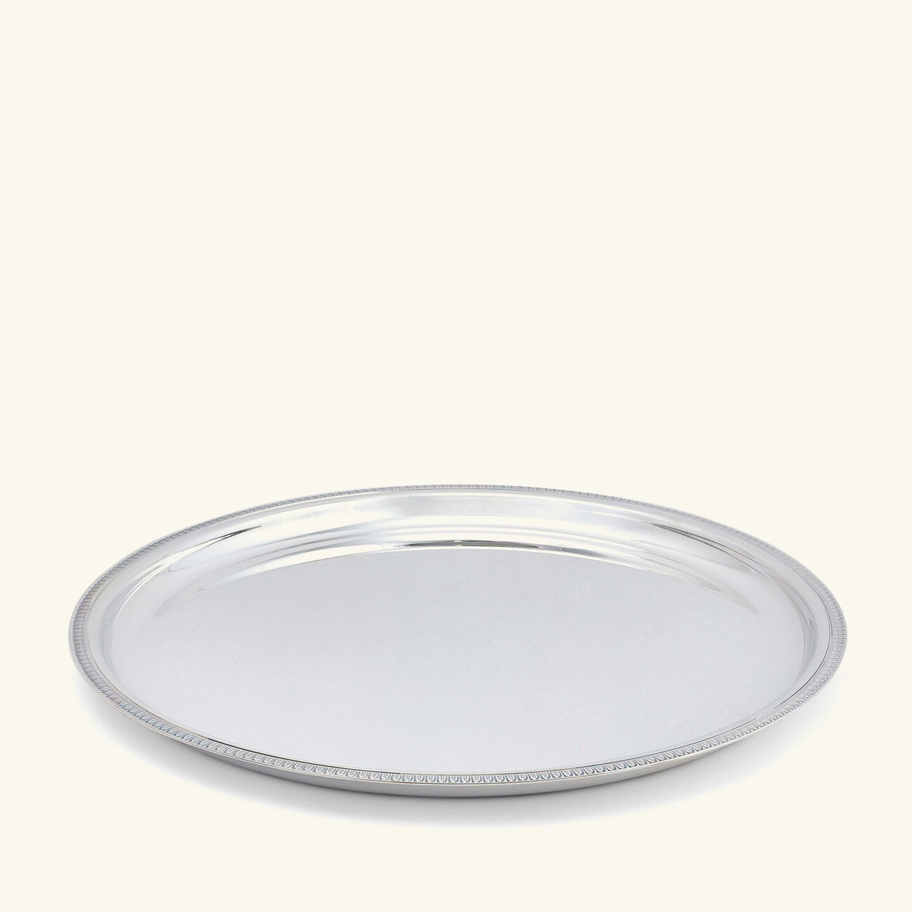 christofle malmaison serving tray round medium silver plated