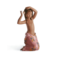 Tropical Flower Girl Figurine, small