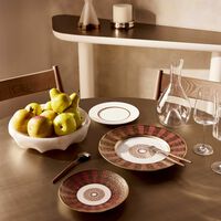 bernardaud eventail dinner plate round gold 21cm