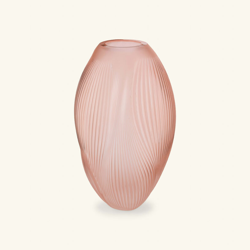 lalique alize vase extra large pink