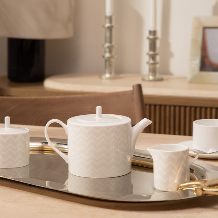 missoni home zig zag tea   coffee pot white